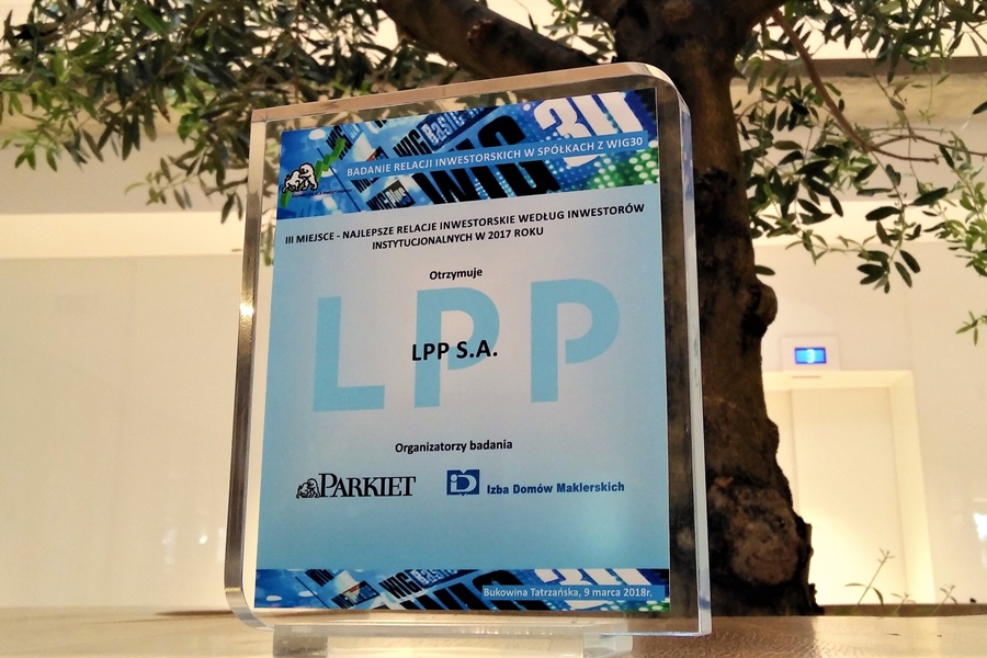 LPP as the leader of investor relations among WIG30 companies LPP as the leader of investor relations among WIG30 companies